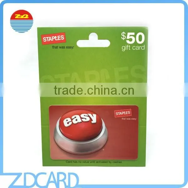 Plastic Gift/Membership Card with Backer/Holder Card