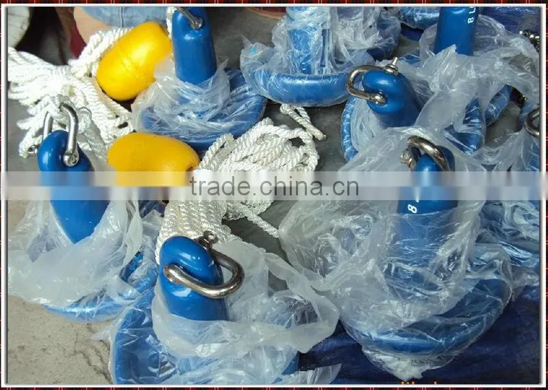 Chinas Marine Deck Hardware PVC Coated Mushroom Anchor for boat and ship