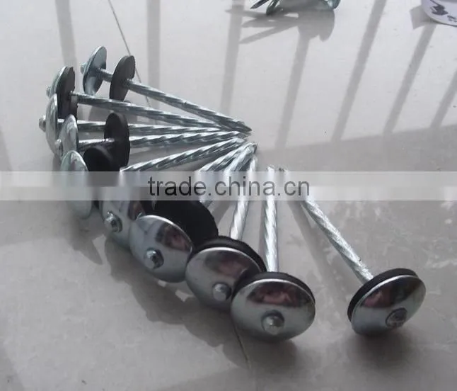 Galvanized foof nail umbrella head Zinc corrugated roofing nail
