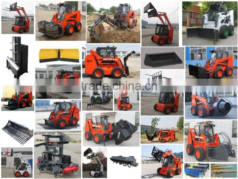 Hydraulic Joystick Skid Steer Loader 1605A WECAN Skid Steer Tires 12x16.5