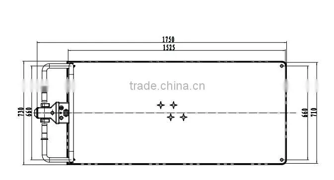 700kgs Electric Platform Cart with Rail for warehouse VH-ECF-70-(15.25 X 7.1)