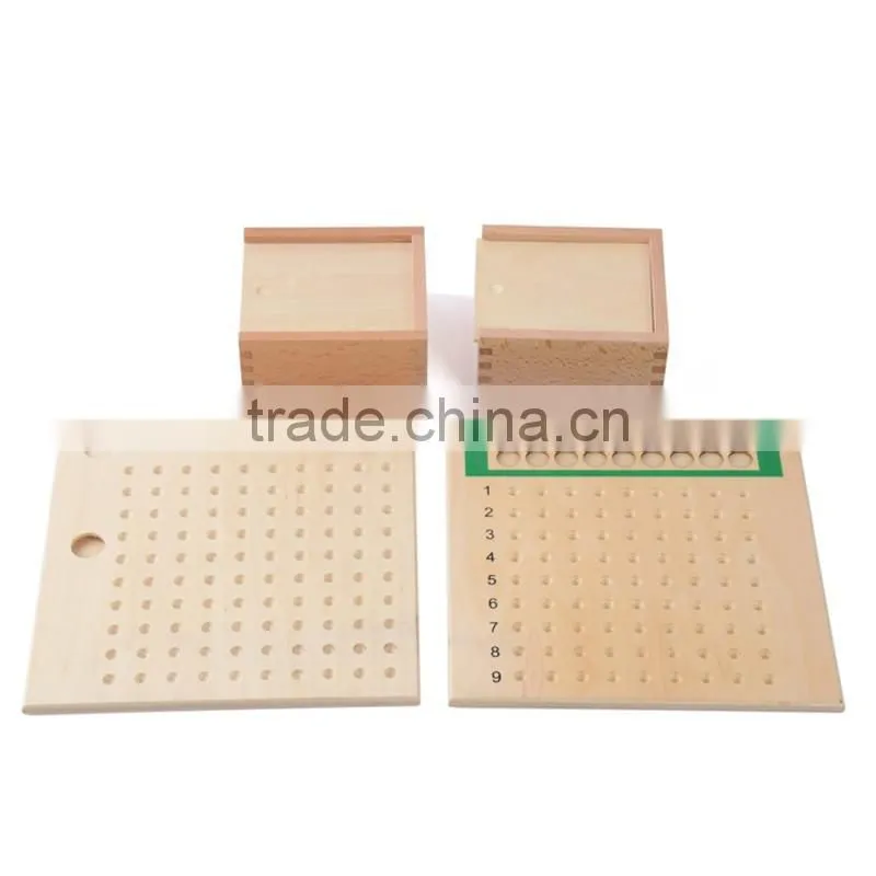 Wooden math toy montessori Multiplication Bead Board