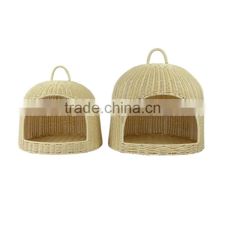 Eco-friendly resin wicker woven toy storage basket baby gift baskets