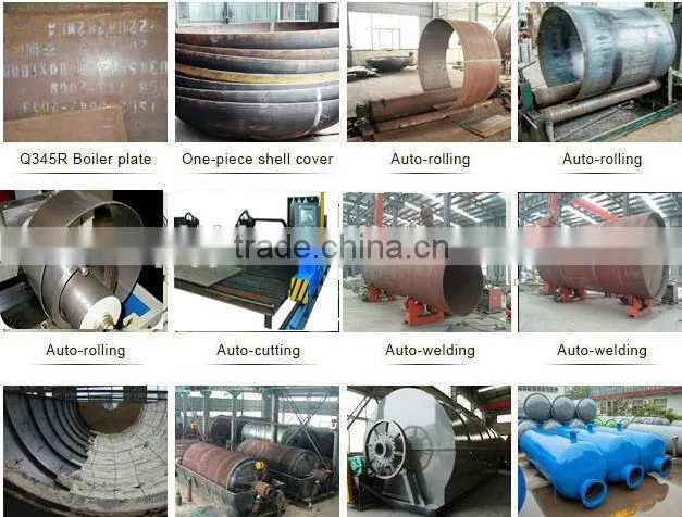 DAYI Environmentally Tyre/Plastic/Rubber Refining/Rcycling Pyrolysis Plant 10TPD