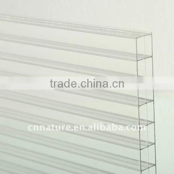 Two wall polycarbonate sheet for greenhouse and awning