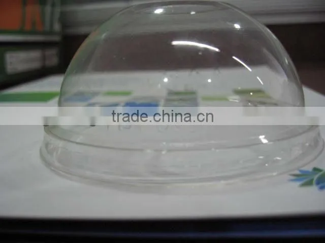 transparent dome cup lid,PLA (polylactide) ,100% biodegradable underground