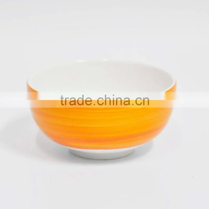 Baby feeding ceramic food bowl with colorful painting