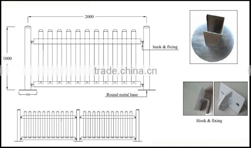 Fentech Widely Used Pvc/Vinyl/Plastic Temporary Fence