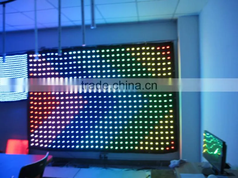 Stage/Bar/Disco Background Decoration Flexible led video curtain display fabric