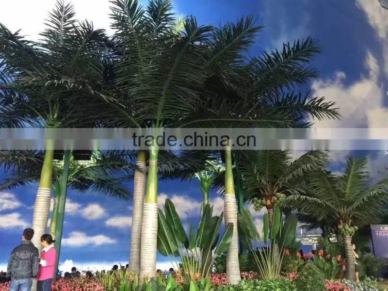 Outdoor indoor artificial coconut palm tree UV proof high quality high simulation fake palm tree