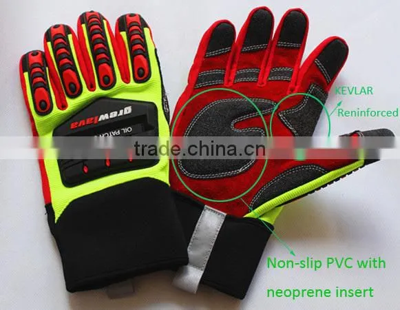 Heavy Duty Impact Resistant Industrial Oilfield Work Gloves