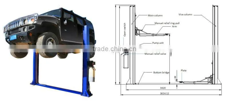 Floor Plate Two Post Car Lift