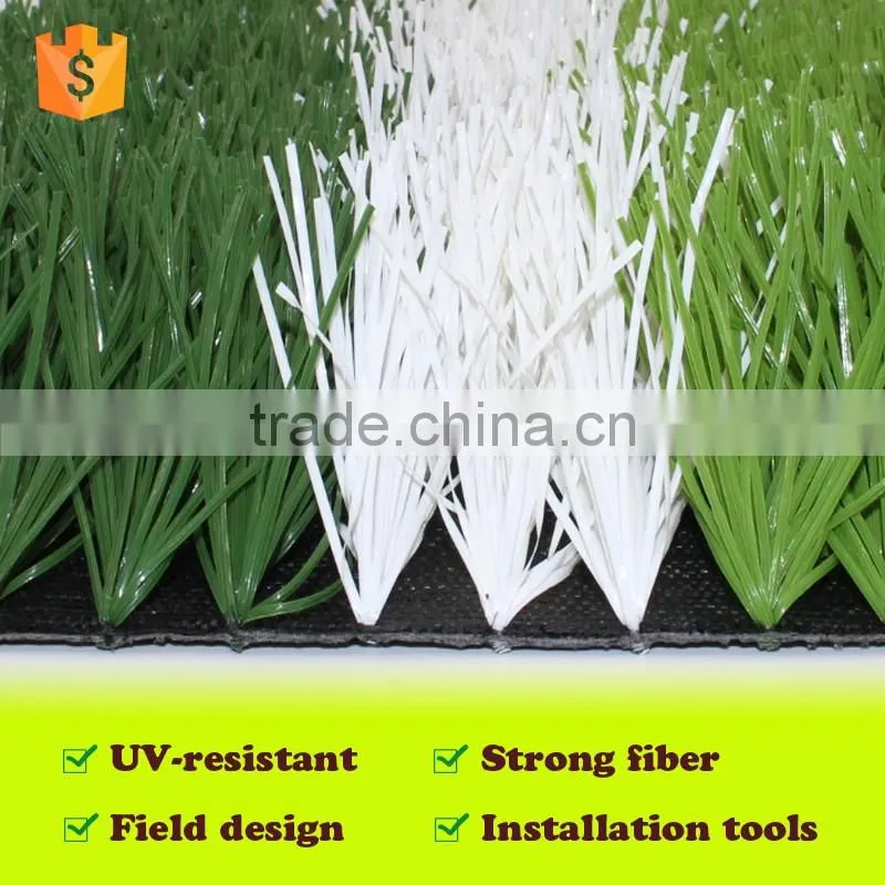 50mm bi-color high quality artificial football lawn