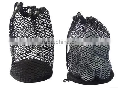 2015 Wholesale golf ball mesh bag with drawstring