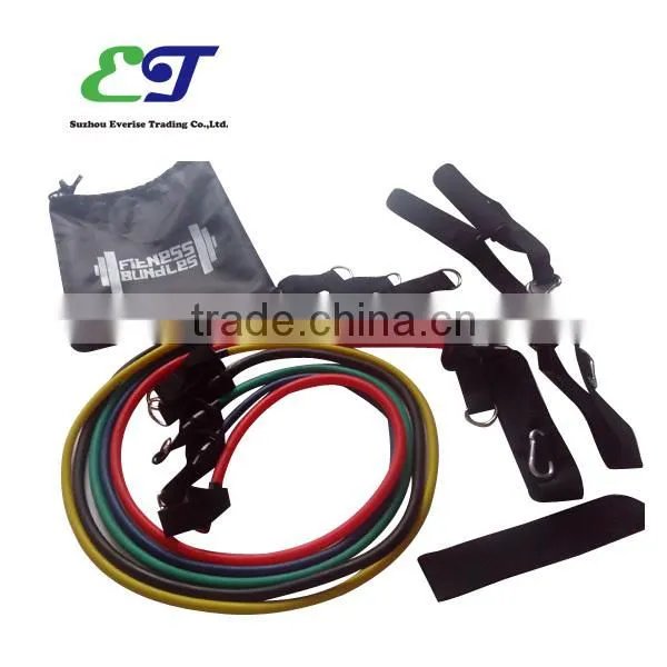 Colorful latex exercise resistance band set