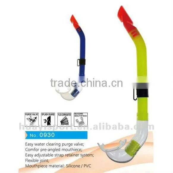 Fashionable comfortable fit scuba watersports mask snorkel and fins diving set