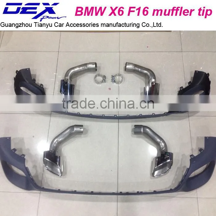 automotive parts for B~MW X6 F16 muffler tip PP rear diffuser