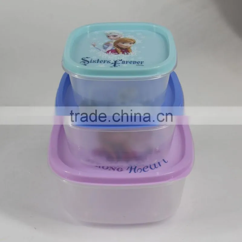 plastic mini 3pcs food box set