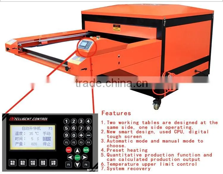 Flat Dye Sublimation Heat Press Machine for fabric, garment sportswear