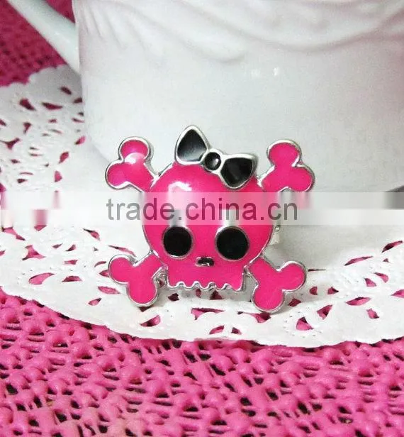 cute girly skull rings, antique silver skull rings, lovely rings for girls