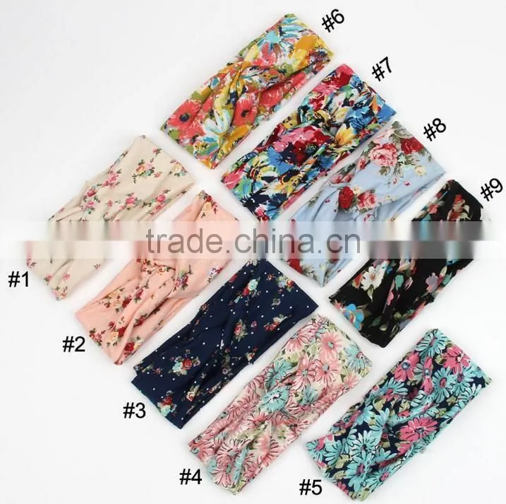 F20073NCheap women elastic hariband Bohemia hair ribbons