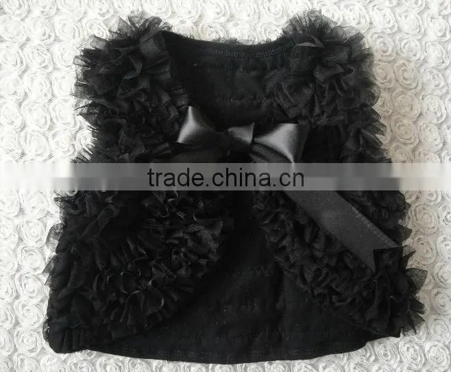 2014 hot sale wholesale sweet girls fashion chiffon ruffle shawls 0-7 yrs old
