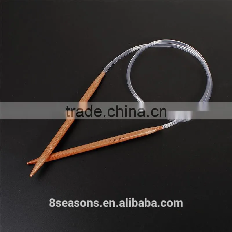 Natural Bamboo Circular Knitting Needles 80cm(31 4/8") long, Needle Thickness: 10mm - 2mm, 1 Set (18 Pairs/Set)