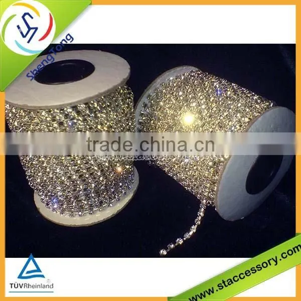 new products rhinestone beaded chain trim bling bling decorative rhinestone trim