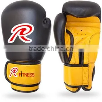 PU leather deluxe boxing gloves/ High Quality Kick Boxing Gloves Custom Boxing Gloves