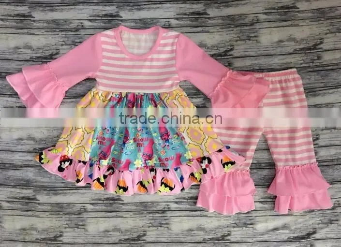Easter boutique kids clothing remake girl rabbit print outfits spring boutique girl clothing sets