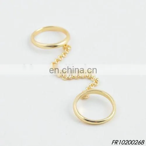 Heart shape simple ring for women gift gold plated ring