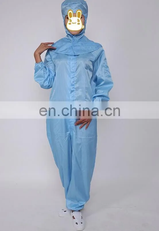 High quality wholesale Antistatic coverall cleanroom coverall dust free coverall