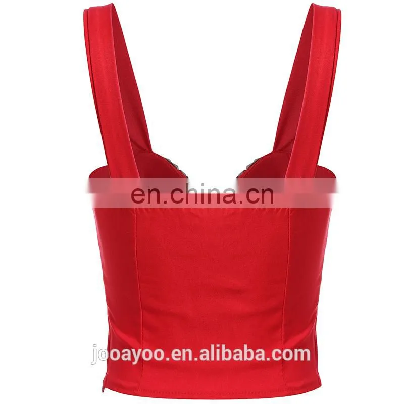 Fashion Women Spaghetti Strap Rivet Crop Vest Ladies Sexy Tube Tops