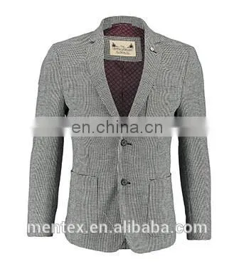 Men's Monochrome Houndstooth Soft Blazer