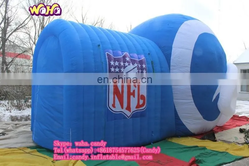 New design inflatable football helmet tunnel for advertising / promotion C-190