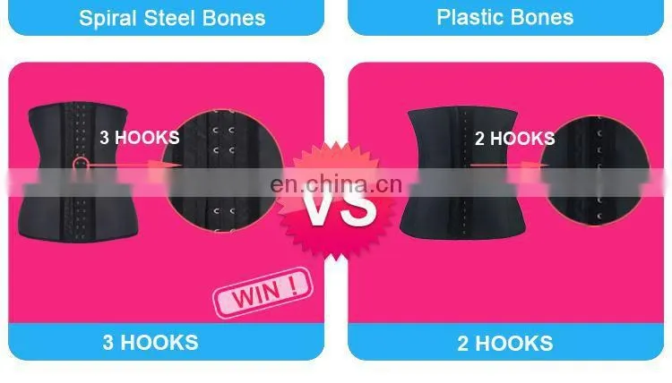 Women Body Slim Shaper Custom Sports Training Trimmer Private Label Waist Trainer With Steel Boned