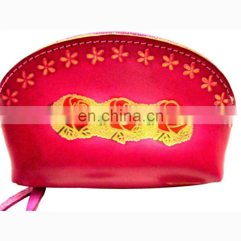 promotional key chain coin purse wholesale women genuine leather coin purse MCP-0079
