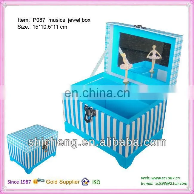 Fancy paper music jewelry box with ballerina