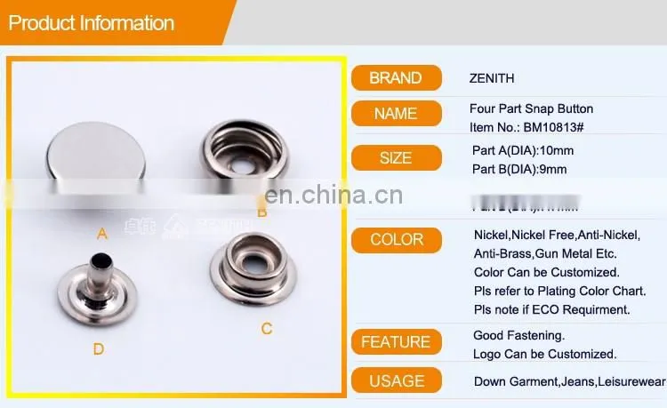 10mm Ring Press Snap Button BM10813