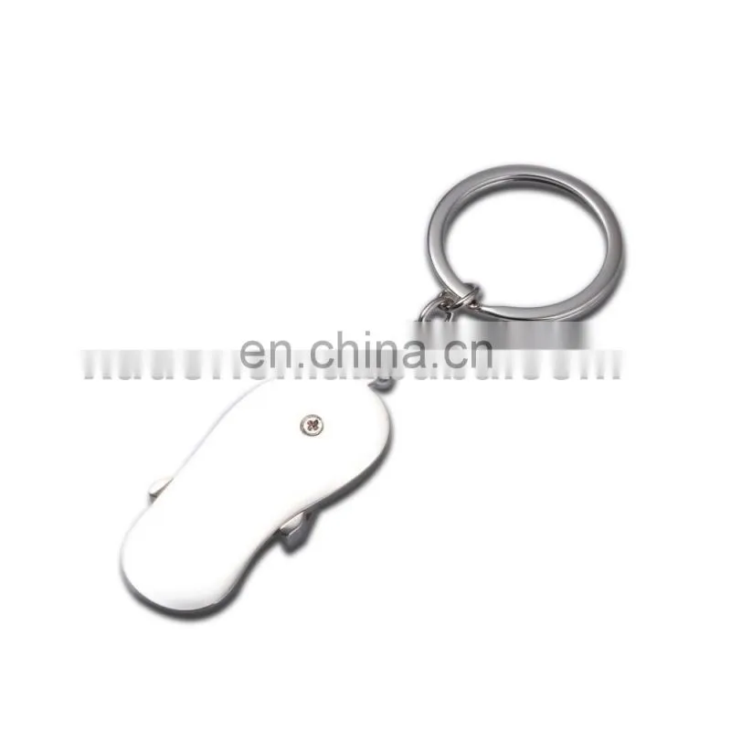 Metal Shoe Key chain Polished Sandal Shape KeyChain