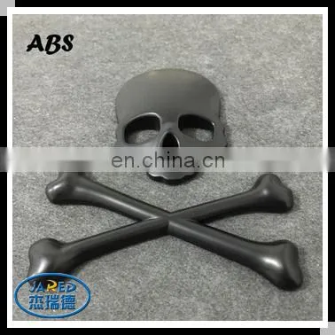 3D Skull Metal Car Motorcycle Sticker Label Skull Emblem Badge