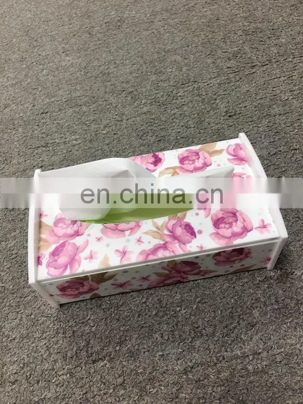 Customized picture prcinted beautiful acrylic tissue box