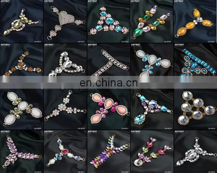 Gold rhinestone crystal accessory jewelry for bags shoes and decoration accessories