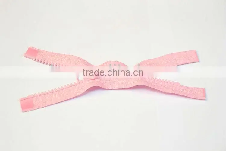 High Quality No.3 Fashion Two Slider Resin Zipper/ Plastic Zipper