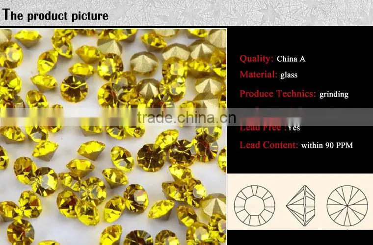 T0523 Citrine iron on stone for dancing shoes,strass stone for shoes,hot fix rhinestones cheap price