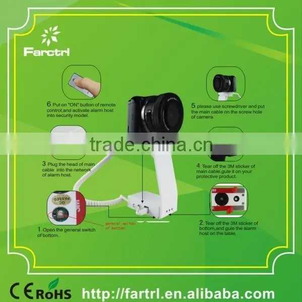 Security alarm display stand for Digital camera