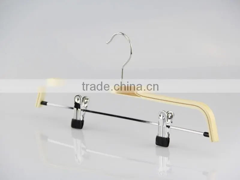low price natural laminated wooden hanger for clothes