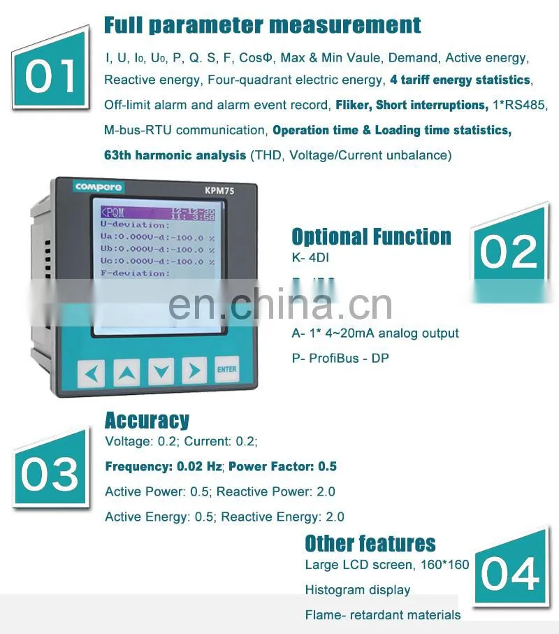 SOE record 3 phase digital modbus network analyzer meter power analyser data logger