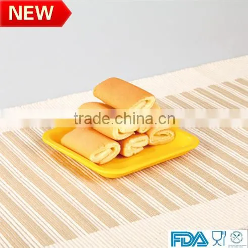 Dinner ware colored silicone 6"square plate