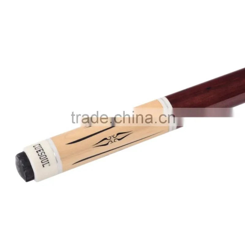 CUESOUL Latest Style Rubber Wrap Maple Shaft 1/2 Pool Cue,Quick Release,